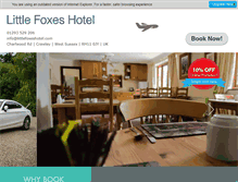 Tablet Screenshot of littlefoxeshotel.com